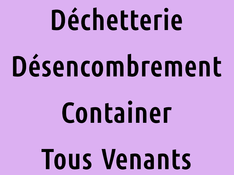 Dechetterie AlloMouss Désinfection Décès